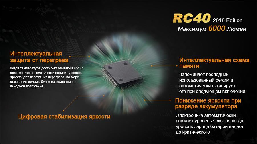 Фонарь ручной Fenix RC40 2016 Cree XM-L2 U2 - фото 7