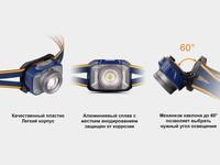 Фонарь налобный Fenix HL40R Cree XP-LHIV2 LED синий HL40RBL - фото 9