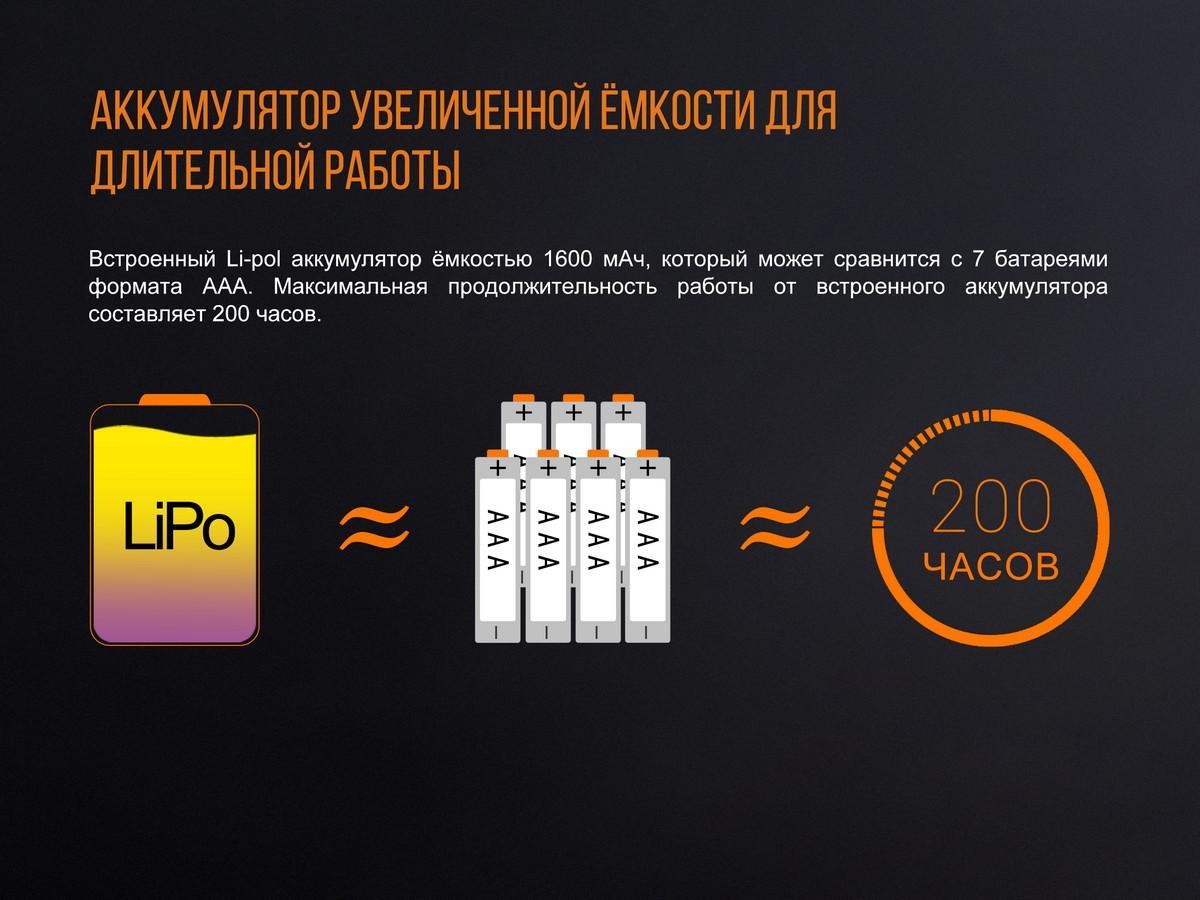 Фонарь кемпинговый Fenix CL20Ror оранжевый - фото 16