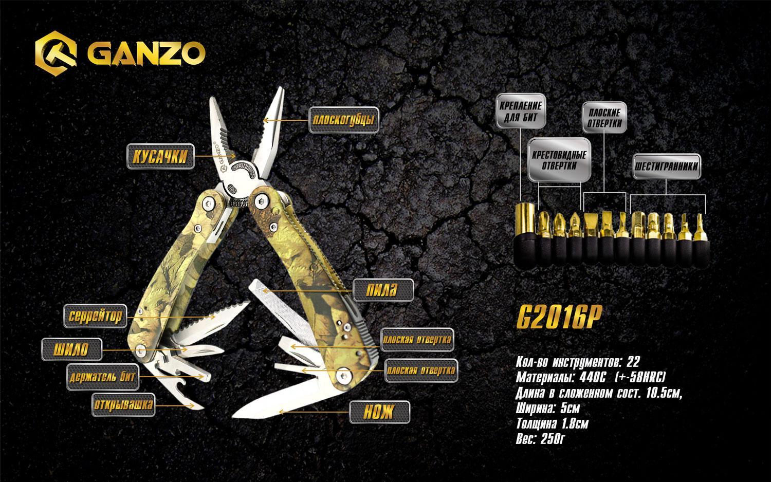 Мультитул Multi Tool Ganzo G2016-P - фото 2