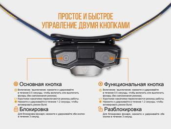 Фото Фонарь налобный Fenix HL32R голубой