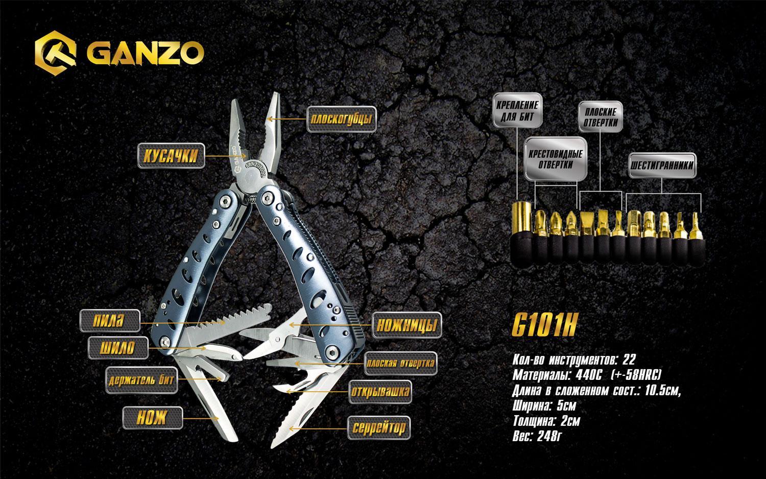 Мультитул Multi Tool Ganzo G101-H (G205) - фото 6