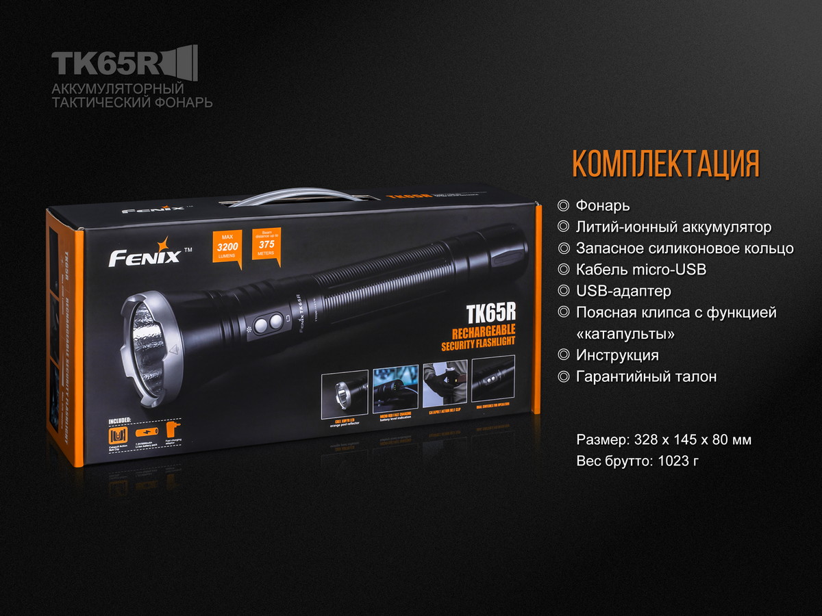 Фонарь ручной Fenix TK65R - фото 18