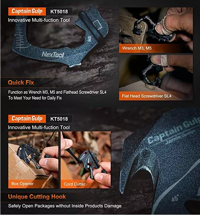 Мини-Мультитул NexTool Captain Gulp KT5018 - фото 3