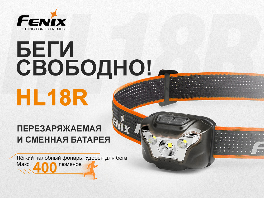 Фонарь налобный Fenix HL18R черный - фото 13
