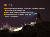 Фонарь налобный Fenix HL18R черный - фото 8