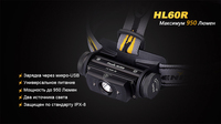 Фонарь налобный Fenix HL60R Cree XM-L2 U2 Neutral White LED - фото 17