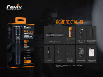 Фото Фонарь ручной Fenix TK22UE