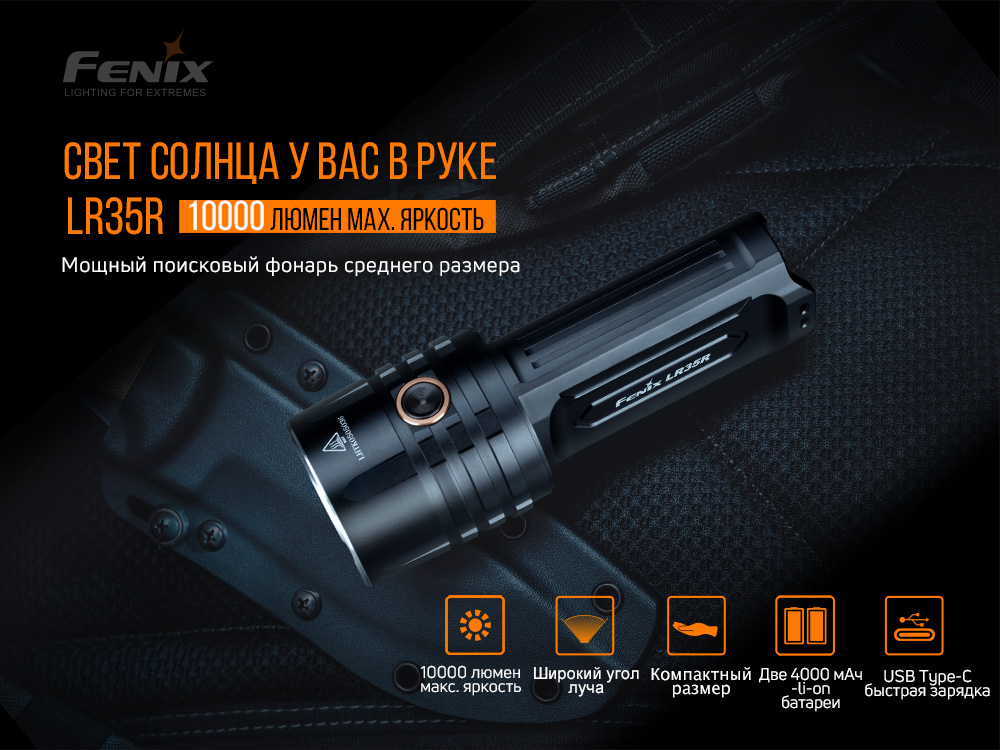 Фонарь ручной Fenix LR35R - фото 16
