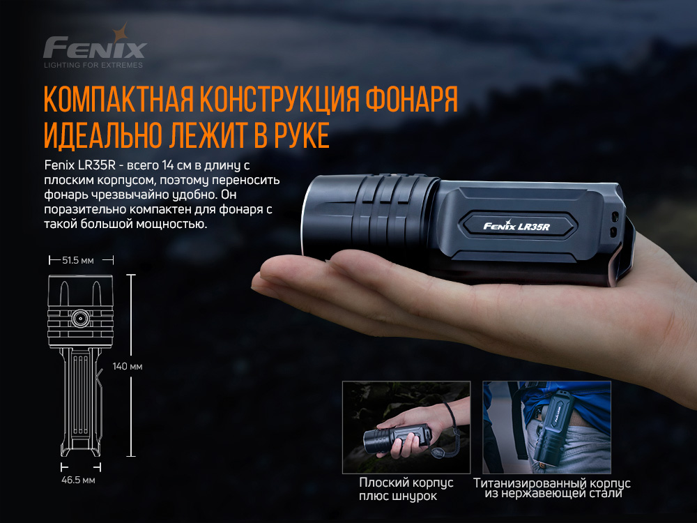 Фонарь ручной Fenix LR35R - фото 13