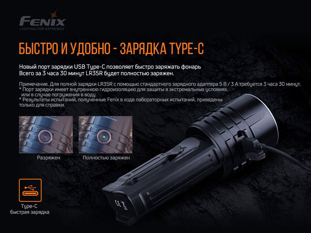 Фонарь ручной Fenix LR35R - фото 11