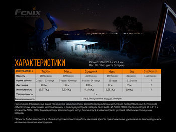 Фото Фонарь ручной Fenix PD36R+фонарь ручной Fenix E01 V2.0 в подарок