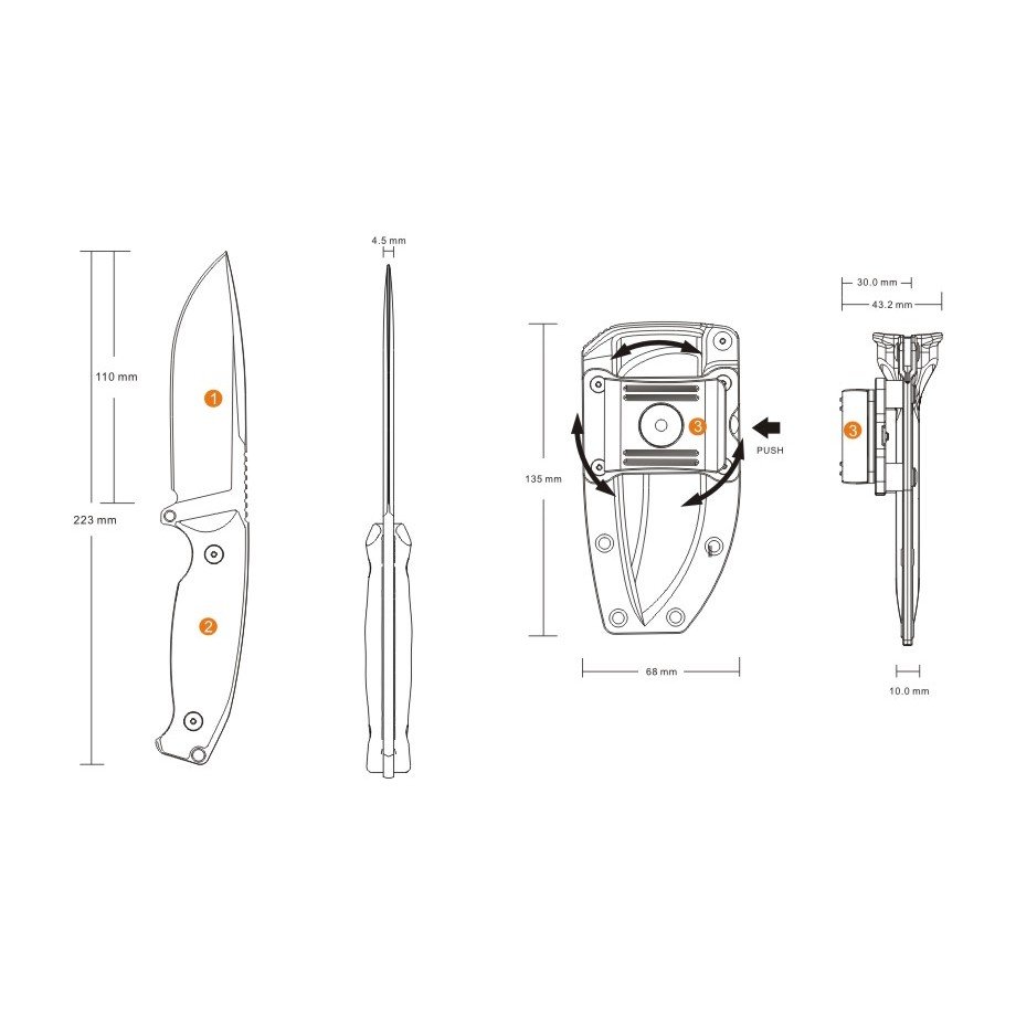 Нож Ruike Jager F118-G - фото 3