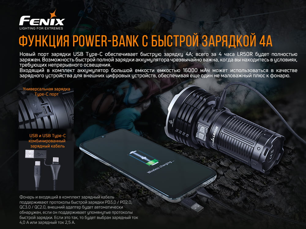 Фонарь ручной Fenix LR50R - фото 9