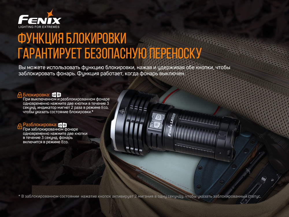 Фонарь ручной Fenix LR50R - фото 6