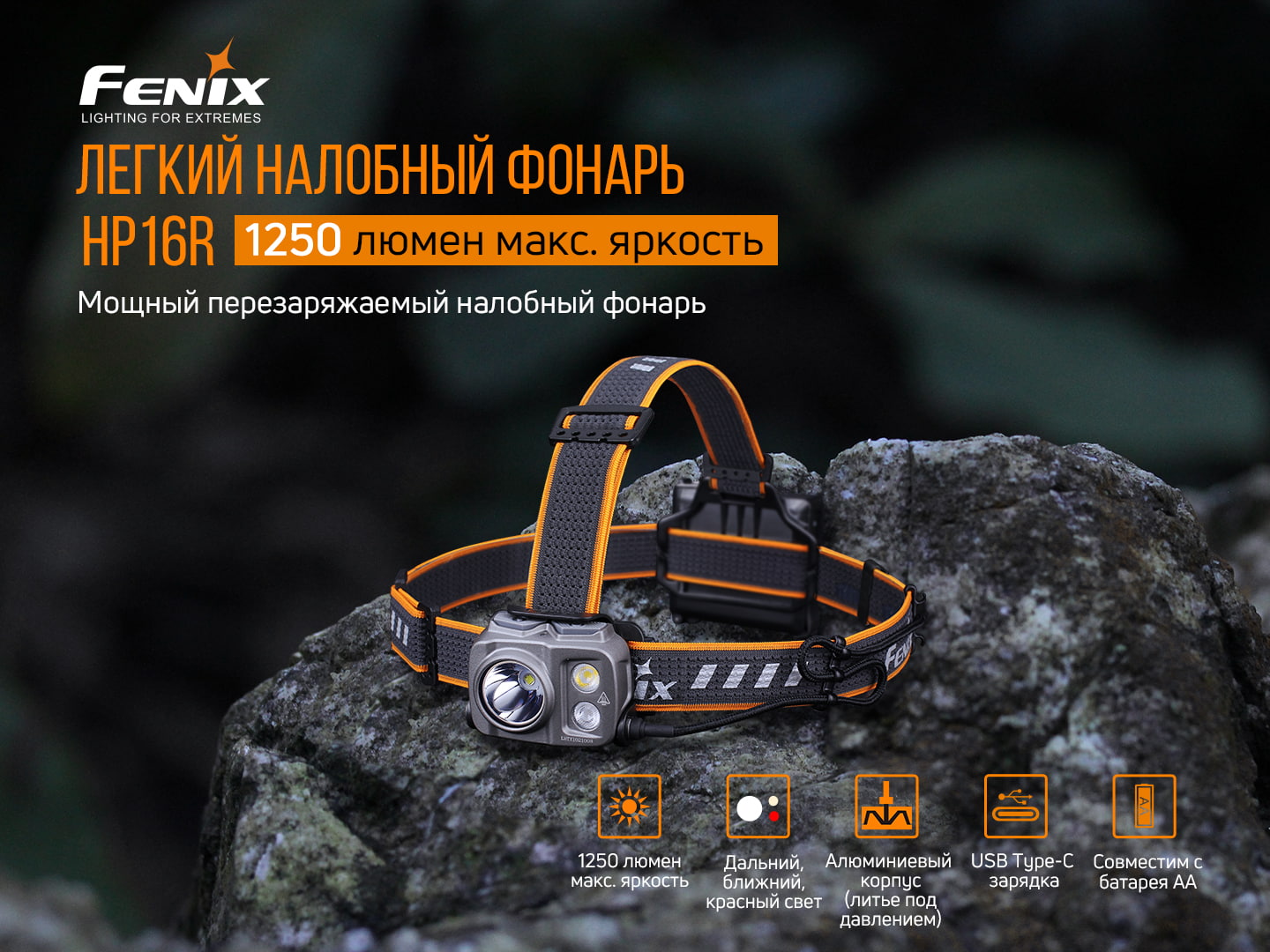 Фонарь налобный Fenix HP16R - фото 17