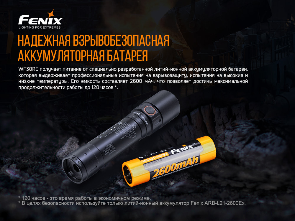 Фонарь ручной Fenix WF30RE - фото 10