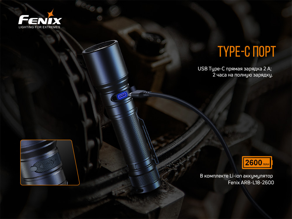 Фонарь ручной Fenix C6 V3.0 C6V30 - фото 6
