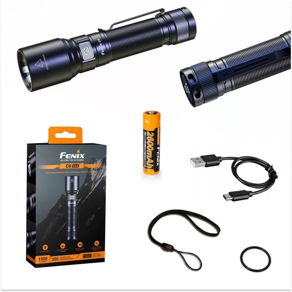 Фонарь ручной Fenix C6 V3.0 C6V30 - фото 5