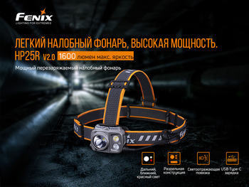 Фото Фонарь налобный Fenix HP25R V2.0 HP25RV20
