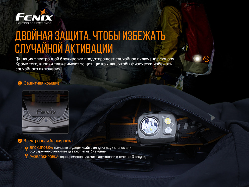 Фонарь налобный Fenix HP25R V2.0 HP25RV20 - фото 9