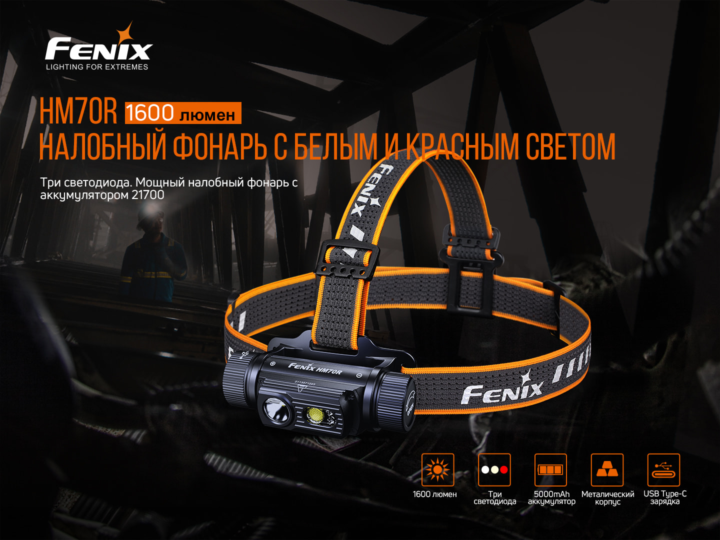 Фонарь налобный Fenix HM70R - фото 18