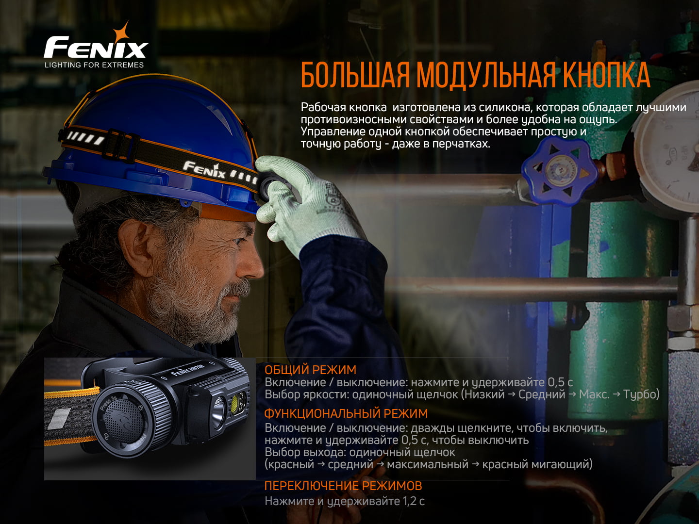 Фонарь налобный Fenix HM70R - фото 6