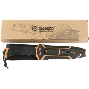 Фото Нож Ganzo G8012V2-OR оранжевый (G8012V2-OR) с паракордом
