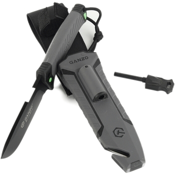 Фото Нож Ganzo G8012V2-GY серый (G8012V2-GY) с паракордом