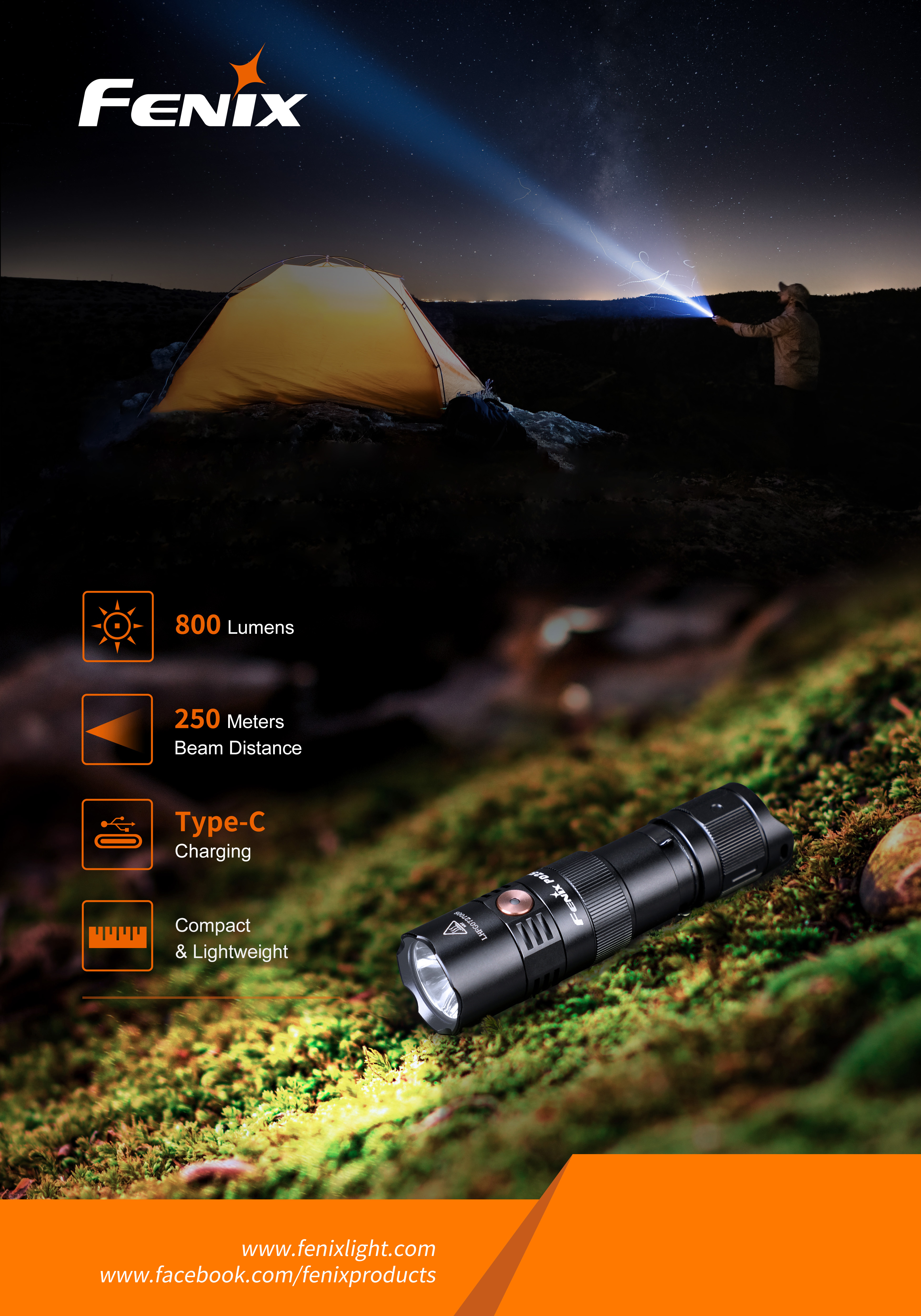 Фонарь ручной Fenix PD25R - фото 16