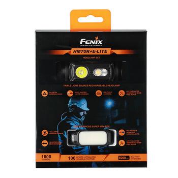 Фото Фонарь налобный Fenix HM70R + Фонарь ручной Fenix E-LITE HM70RE-LITE