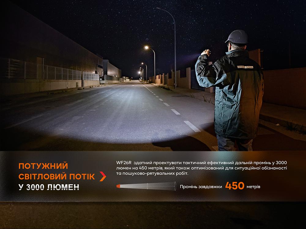 Фонарь профессиональный Fenix WF26R с магнитной зарядкой - фото 17