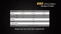Фонарь ручной Fenix E05 XP-E2 R3 черный E05XP-E2R3 - фото 2