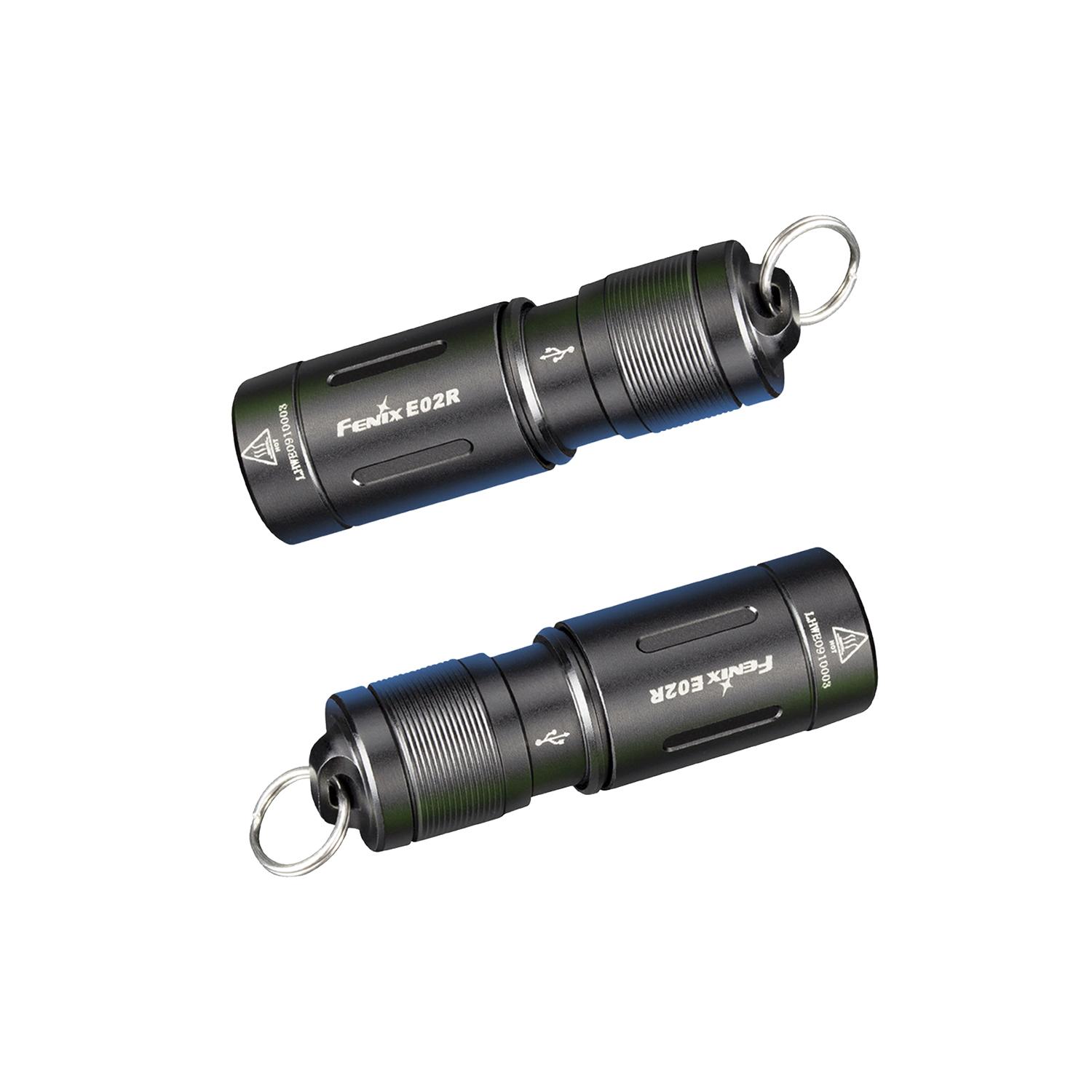 Комплект из двух фонарей Fenix E02R черных E02Rblk - фото 1