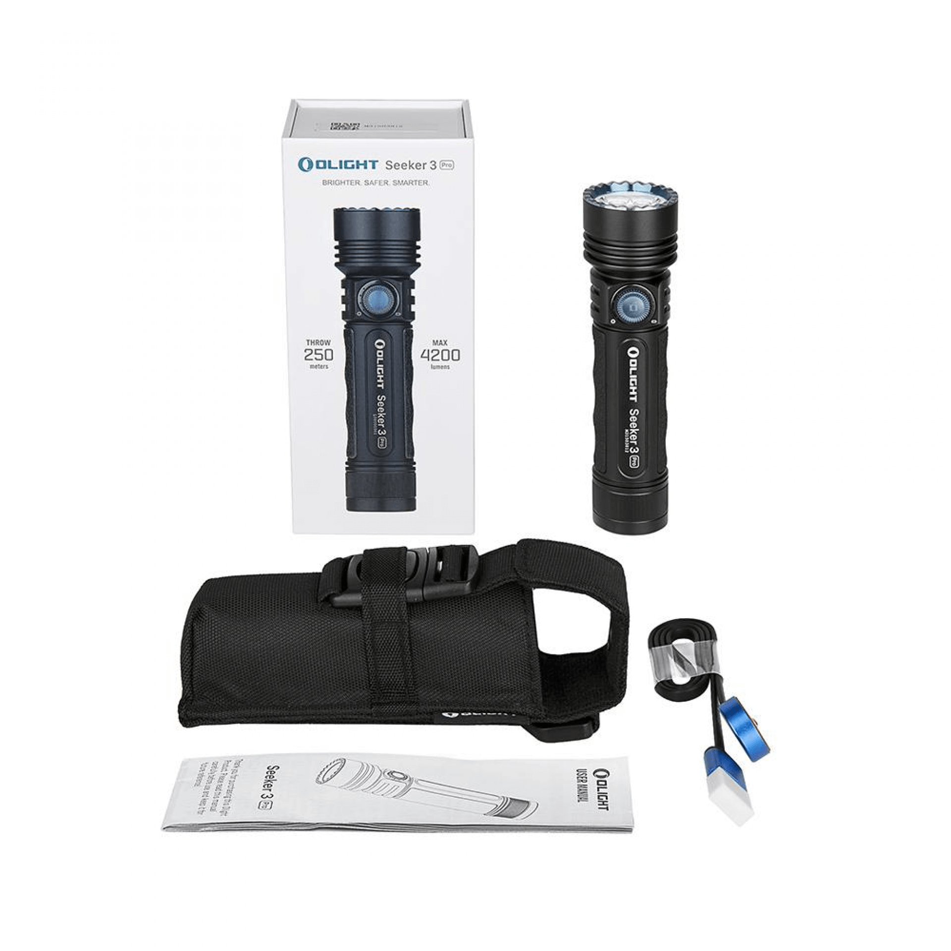 Поисковый фонарь Olight Seeker 3 Pro Black (Cree XP-L HD, 4200 люмен) - фото 6