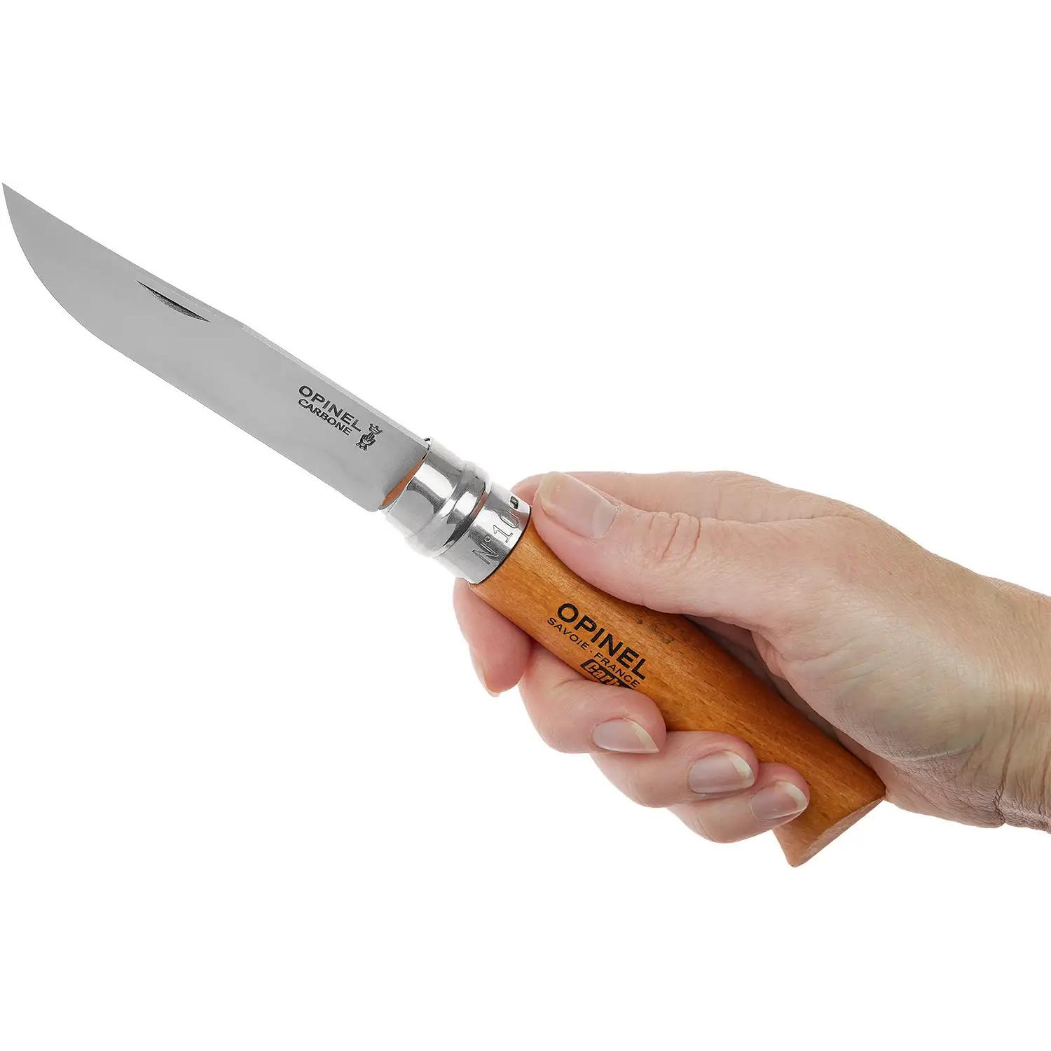 Нож Opinel №10 Carbone 113100 204.78.23 - фото 3