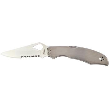 Фото Нож Spyderco Byrd Cara Cara2 Stainless Half Serrated BY03PS2 87.11.10