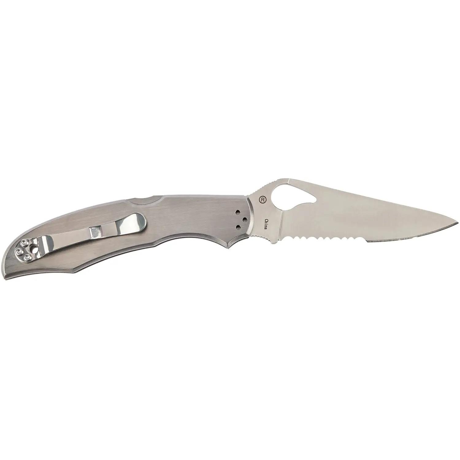 Нож Spyderco Byrd Cara Cara2 Stainless Half Serrated BY03PS2 87.11.10 - фото 2