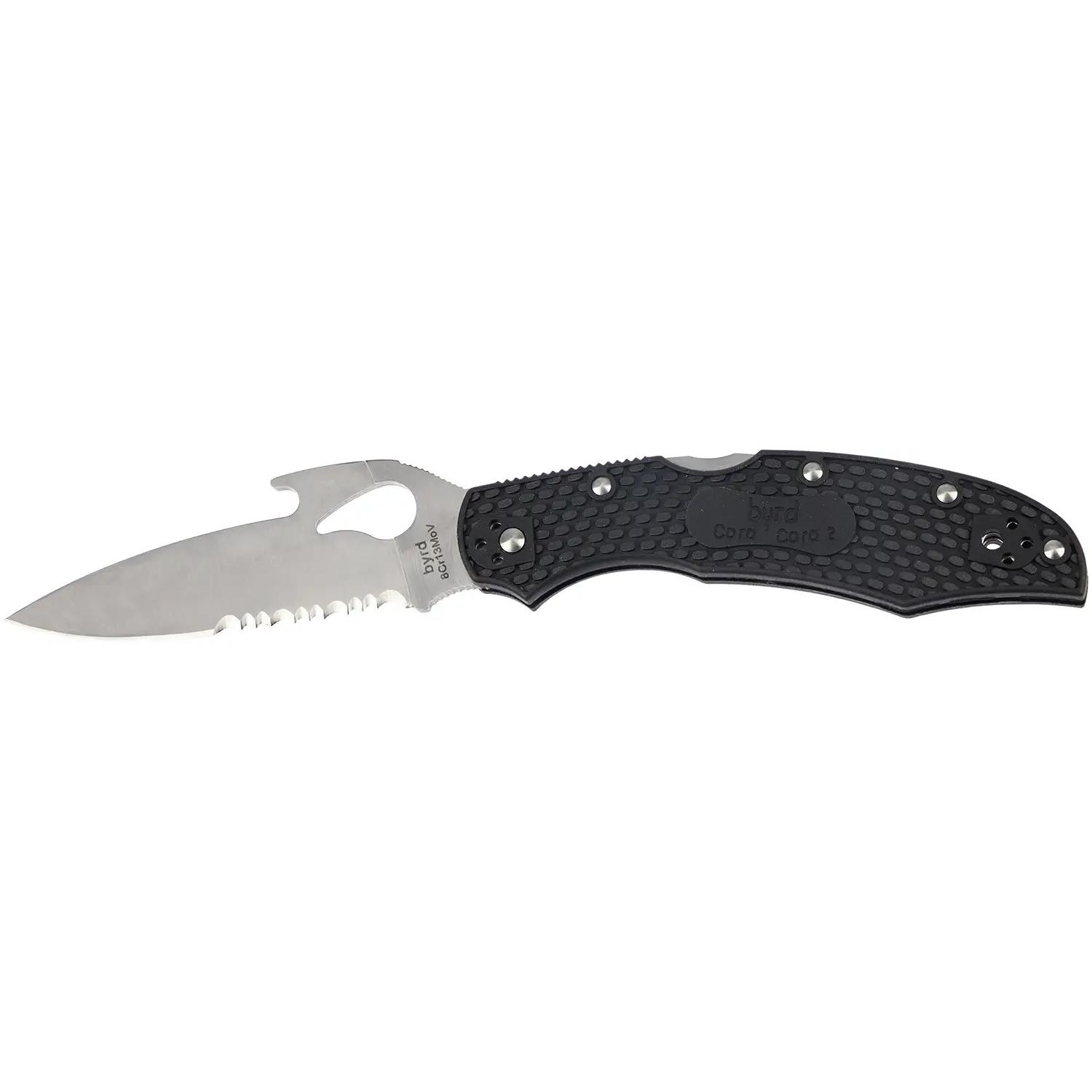 Нож Spyderco Byrd Cara Cara 2 Half Serrated BY03PSBK2W 87.13.85 - фото 1