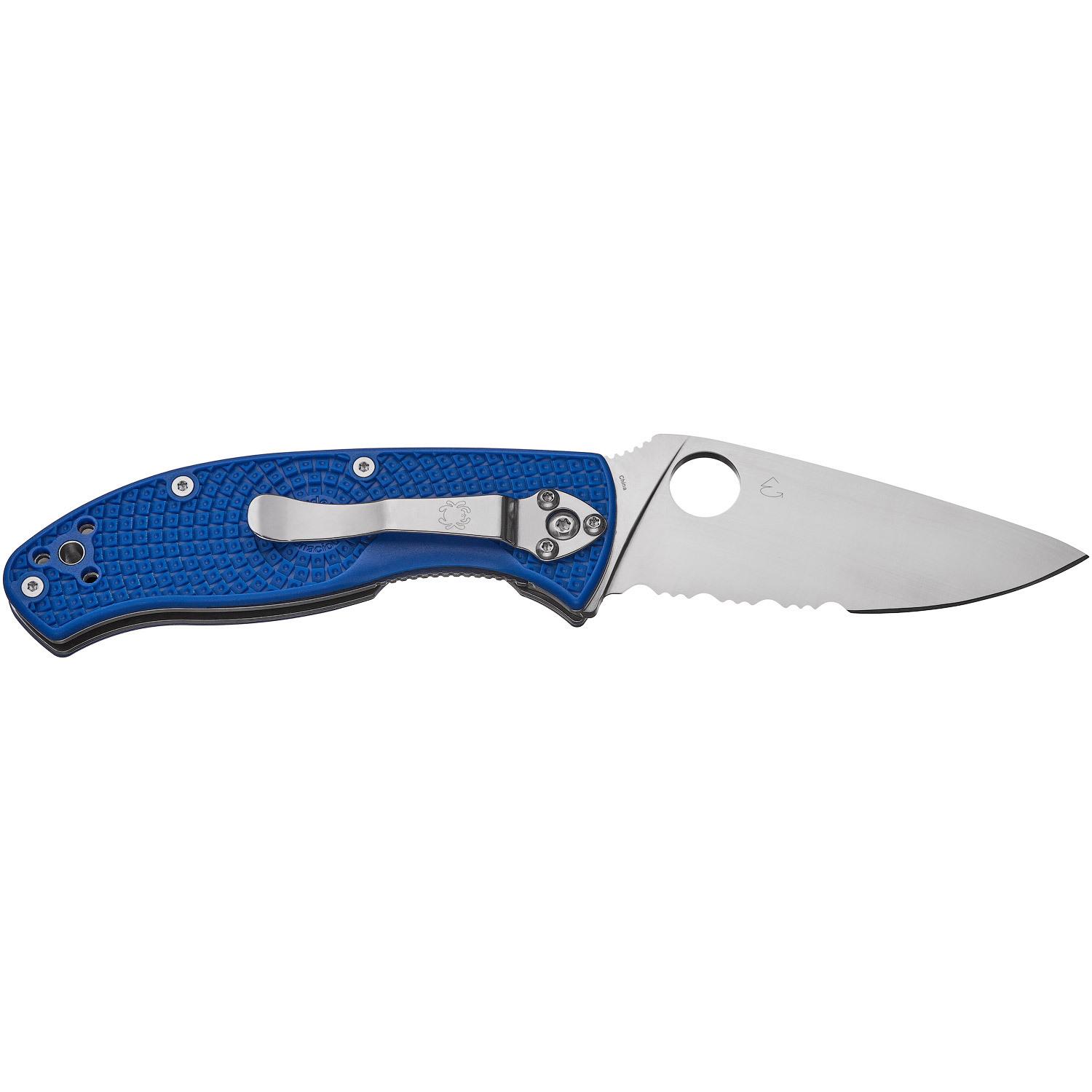 Нож Spyderco Tenacious blue полусеррейтор C122PSBL 87.14.81 - фото 2