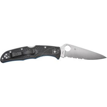 Фото Нож Spyderco Endura 4 Thin Blue Line полусеррейтор C10FPSBKBL 87.14.82