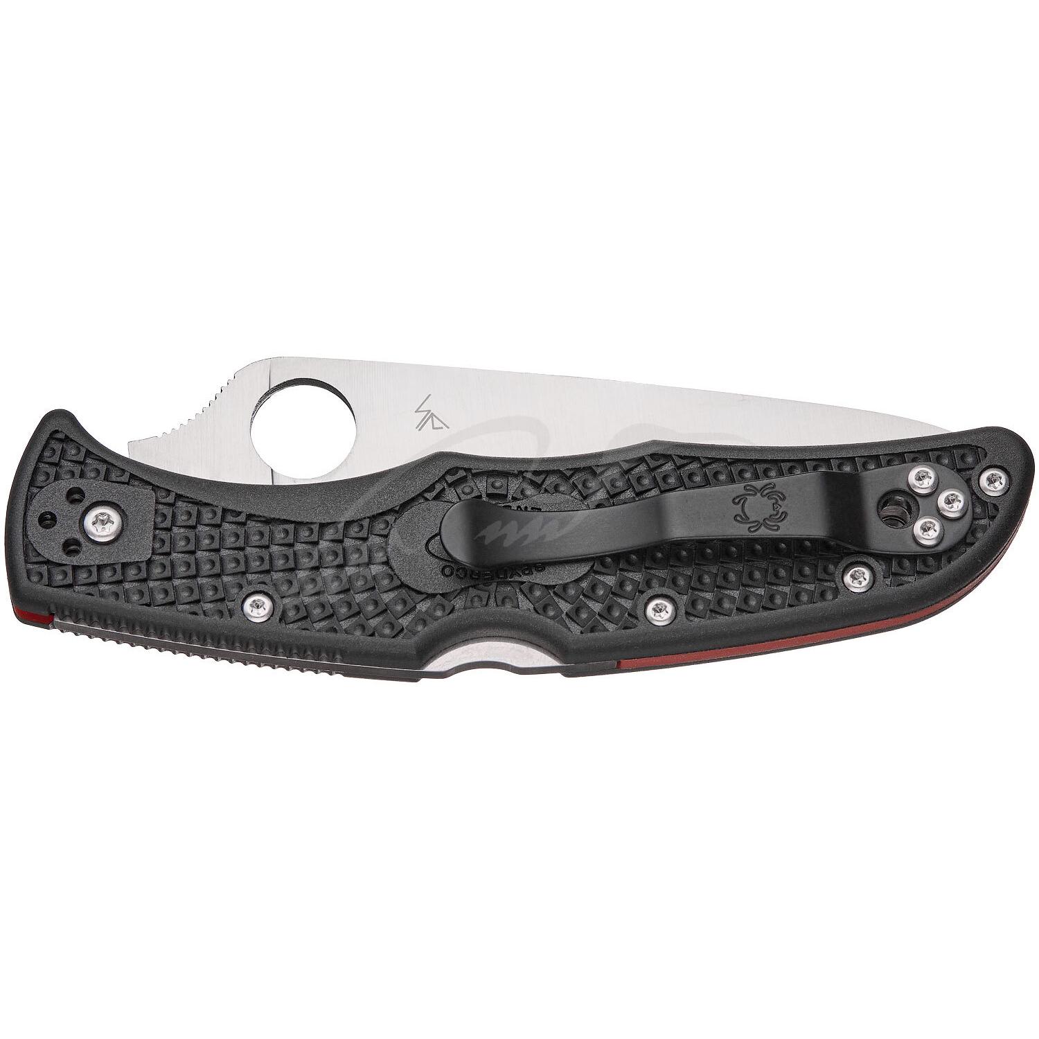 Нож Spyderco Endura 4 Thin Red Line полусеррейтор C10FPSBKRD 87.14.88 - фото 4