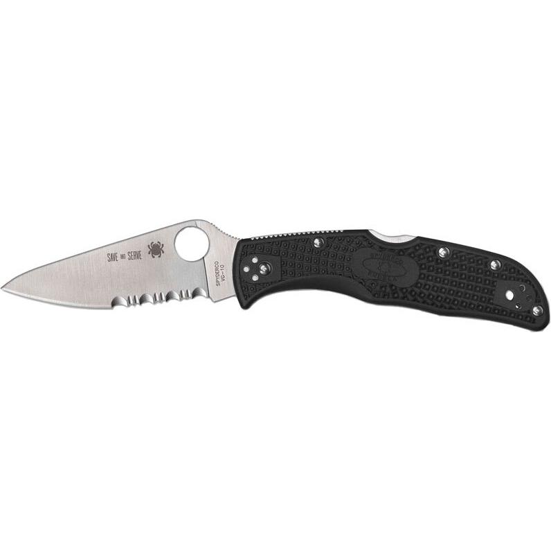 Нож Spyderco Endela Thin Red Line полусеррейтор C243FPSBKRD 87.14.98 - фото 1