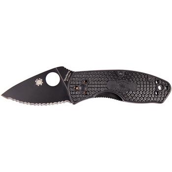 Фото Нож Spyderco Ambitious Lightweight Black Serrated C148SBBK 87.15.44