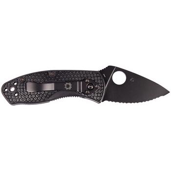 Фото Нож Spyderco Ambitious Lightweight Black Serrated C148SBBK 87.15.44