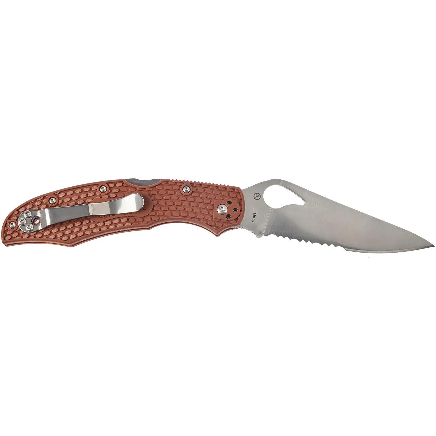 Нож Spyderco Byrd Cara Cara 2 Half Serrated Brown BY03PSBN2 87.15.58 - фото 2