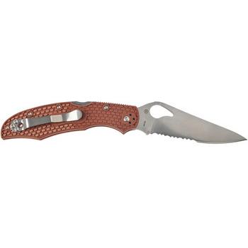 Фото Нож Spyderco Byrd Cara Cara 2 Half Serrated Brown BY03PSBN2 87.15.58