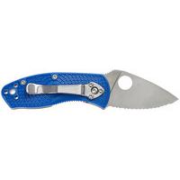 Нож Spyderco Ambitious Lightweight Blue Serrated C148SBL 87.15.97 - фото 2