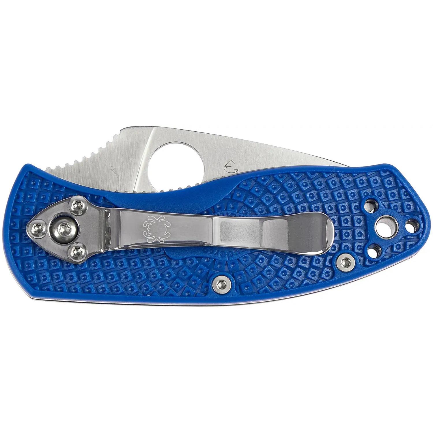 Нож Spyderco Ambitious Lightweight Blue Serrated C148SBL 87.15.97 - фото 4