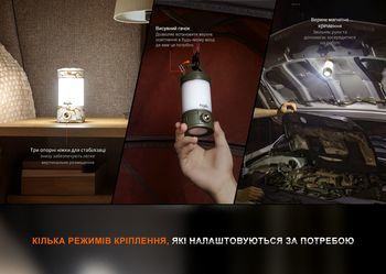 Фото Фонарь кемпинговый Fenix CL26R Pro, темно-зеленый